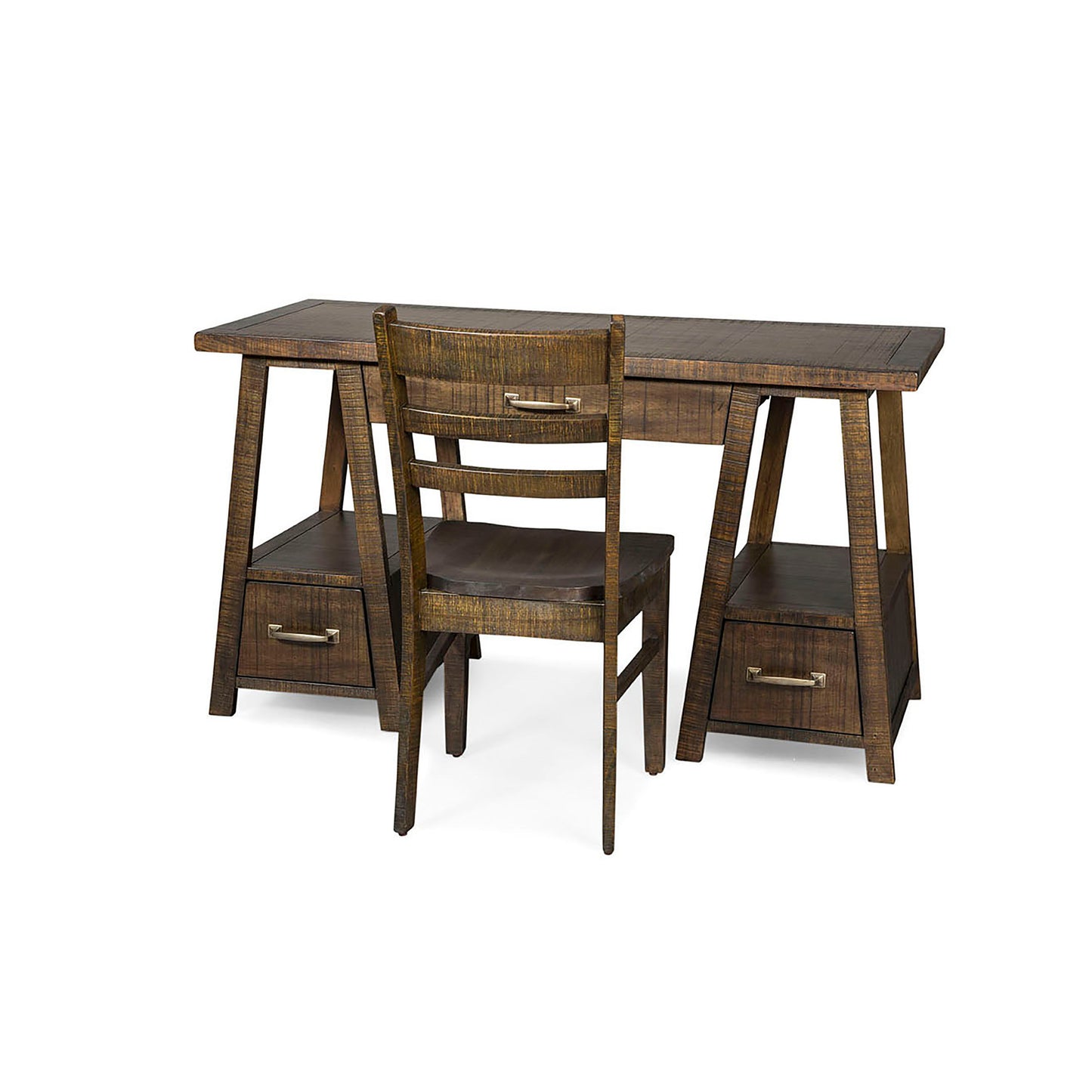 Homestead - Ladderback Chair, Wood Seat (Set of 2) - Tobacco Leaf