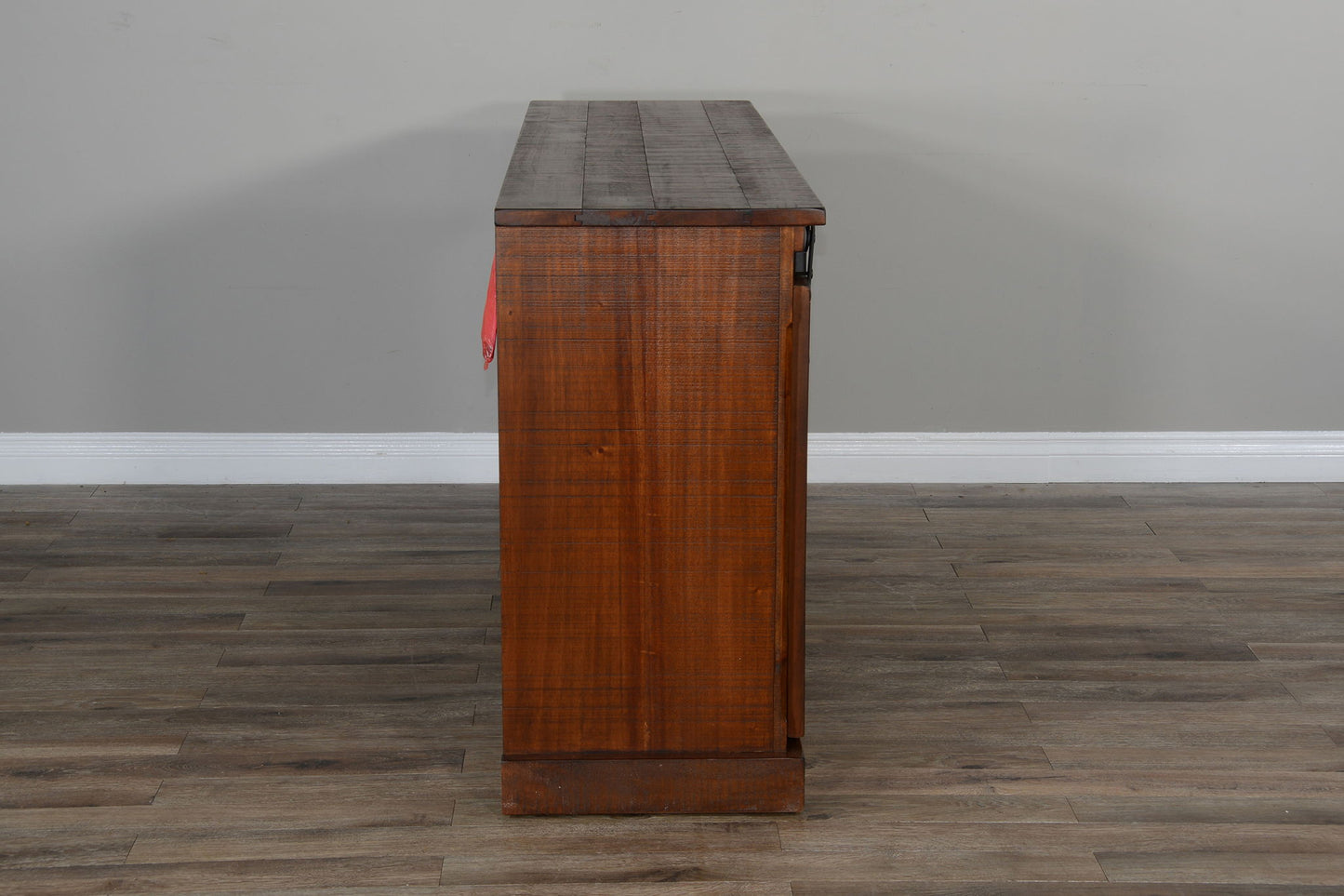 Santa Fe - TV Console With Barn Door - Dark Chocolate