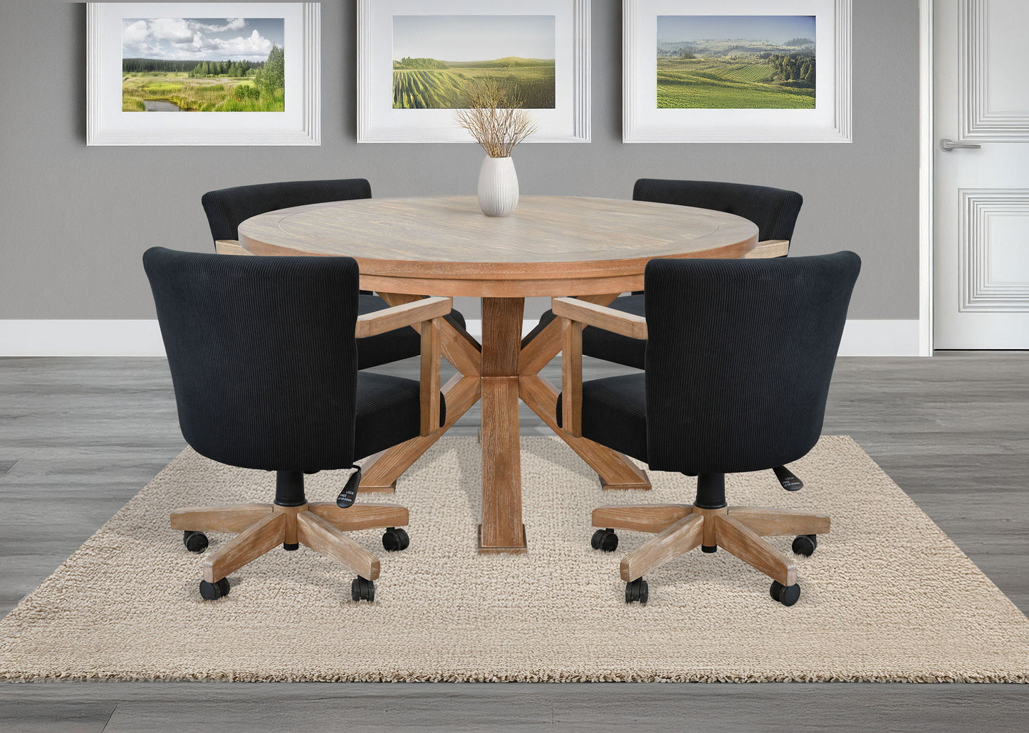 Gibson - Rolling Game Chair - Oak Grove