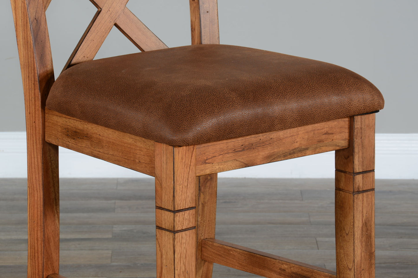Sedona - Double Crossback Barstool - Rustic Oak