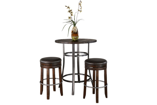 Metal Frame Round Pub Set