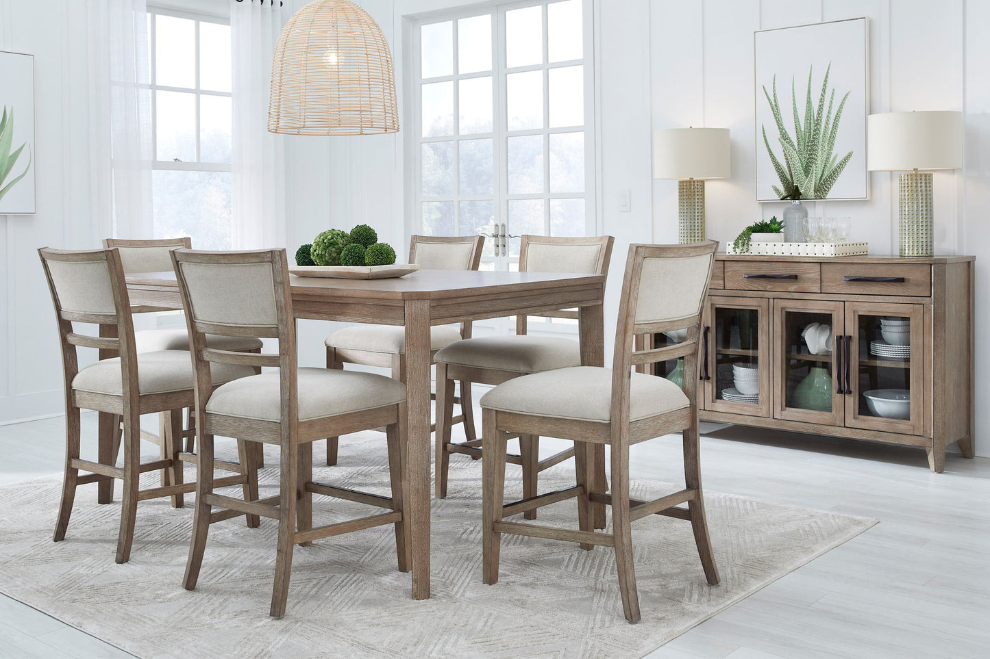 Breckenridge - Dining 72" Counter Height Table - Medium Brown