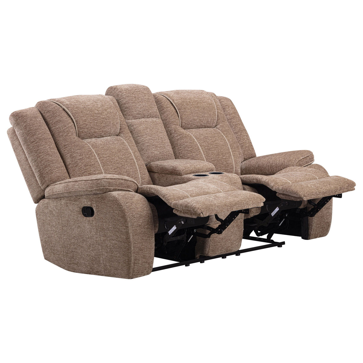 Bruno - Manual Console Loveseat - Plush Tobacco