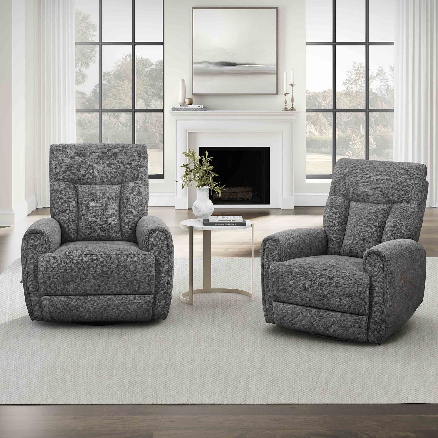 Natalia - Manual Swivel Glider Recliner (Set of 2)