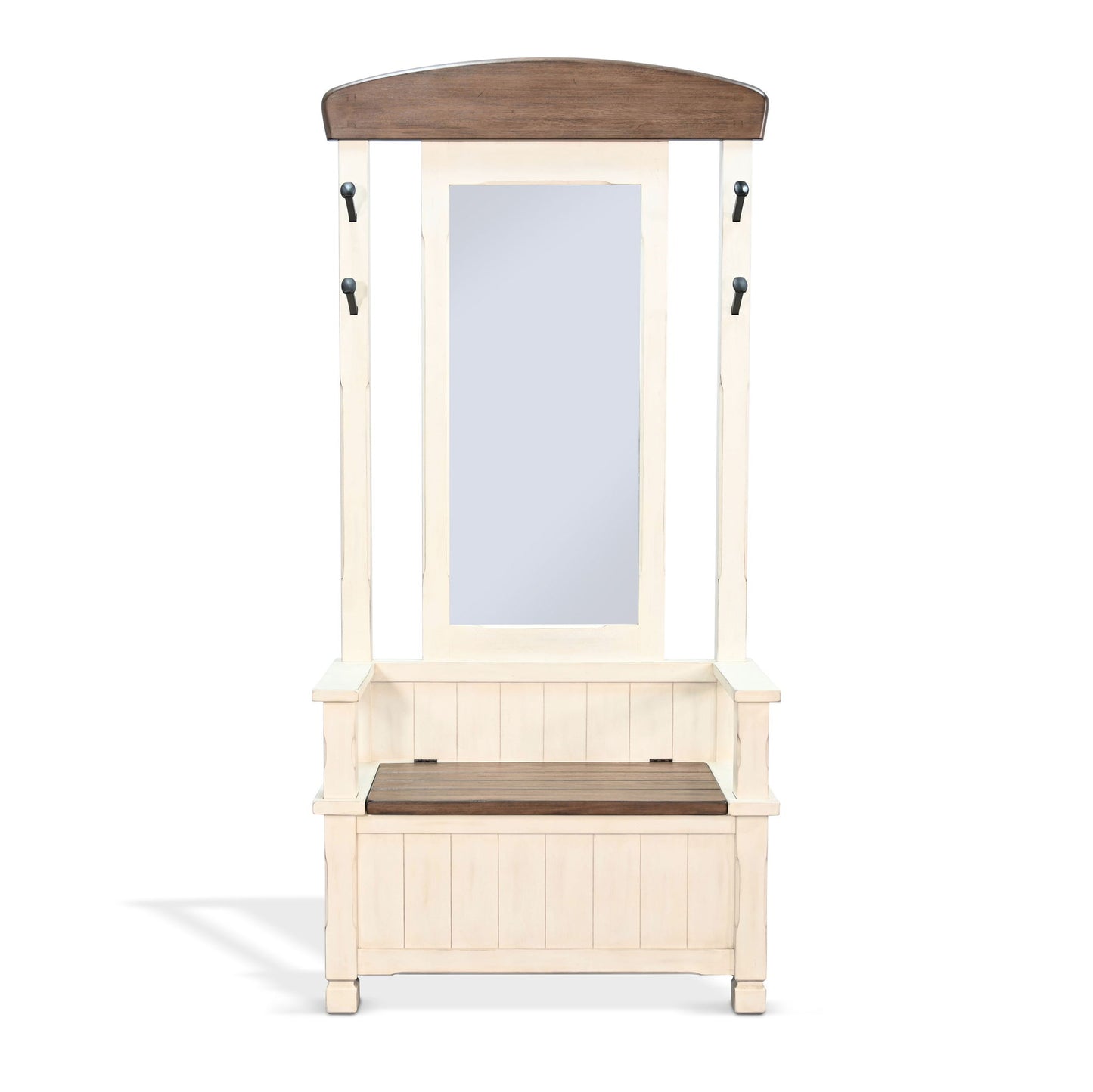 2537Mb - Hall Tree - Buckskin / Marble White