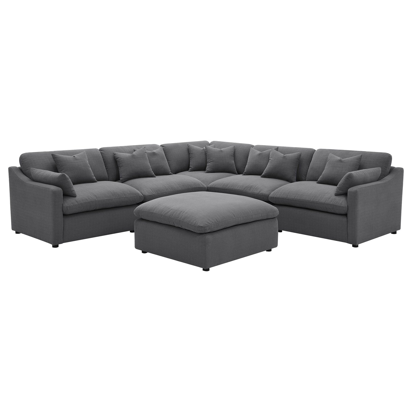 Hobson - Upholstered Modular Sectional Sofa With Ottoman