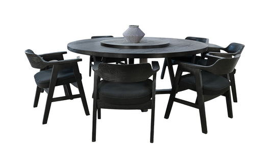 Mia - Large Round 7 Piece Side Chair Dining Set - Umbra