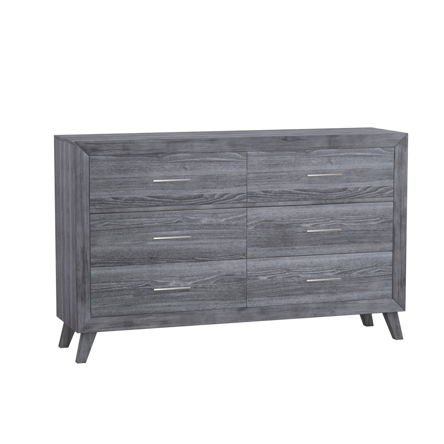 Rappa - 6-Drawer Wood Dresser - Warm Gray