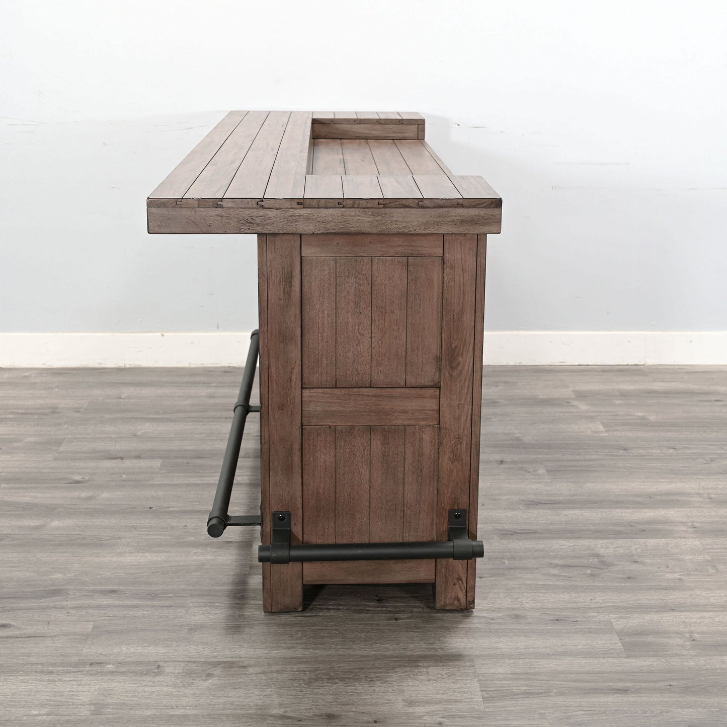 80" Wood Home 3 Piece Bar Set With Stools - Buckskin