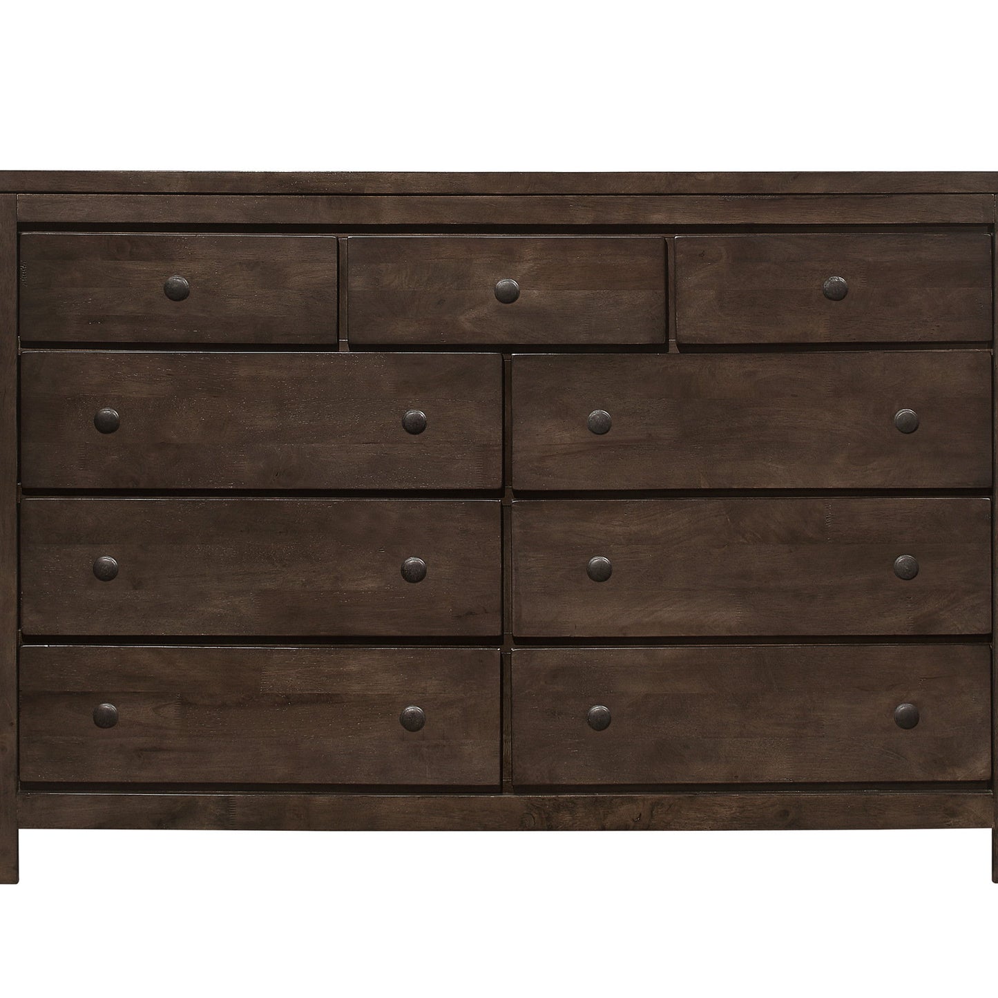 Ashton Hills - 9-Drawer Dresser With Rustic Finish And Nine Drawers - Ash Brown