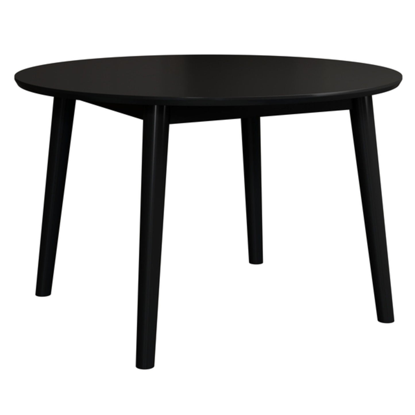 Midland - 47" Round Dining Table With Solid Wood Construction - Black