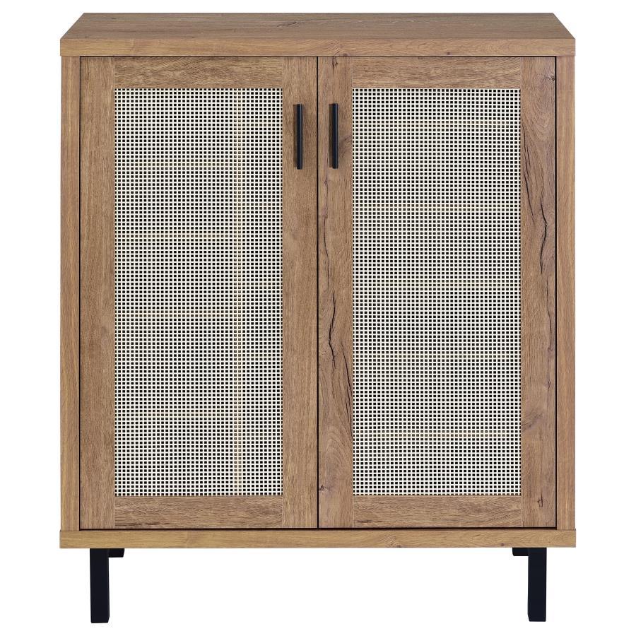 Teller - 2-Door Shoe Storage Cabinet - Natural Oak