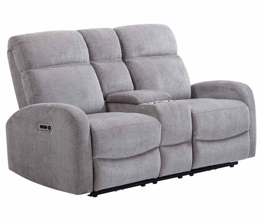 Tuscany - Power Reclining Console Loveseat - Whiskers Nature