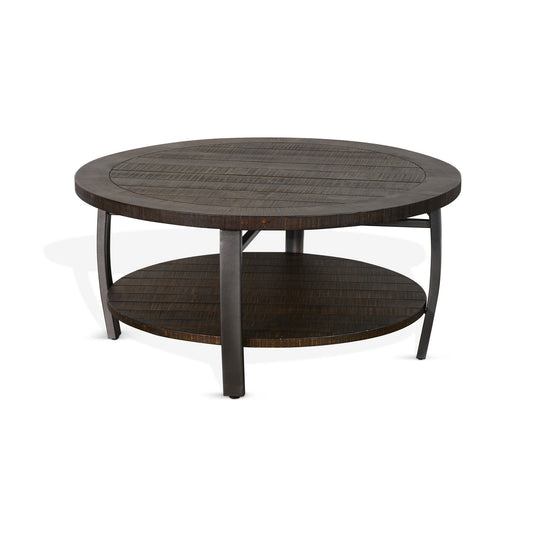 Homestead - Mahogany Wood & Metal Coffee Table - Tobacco Leaf
