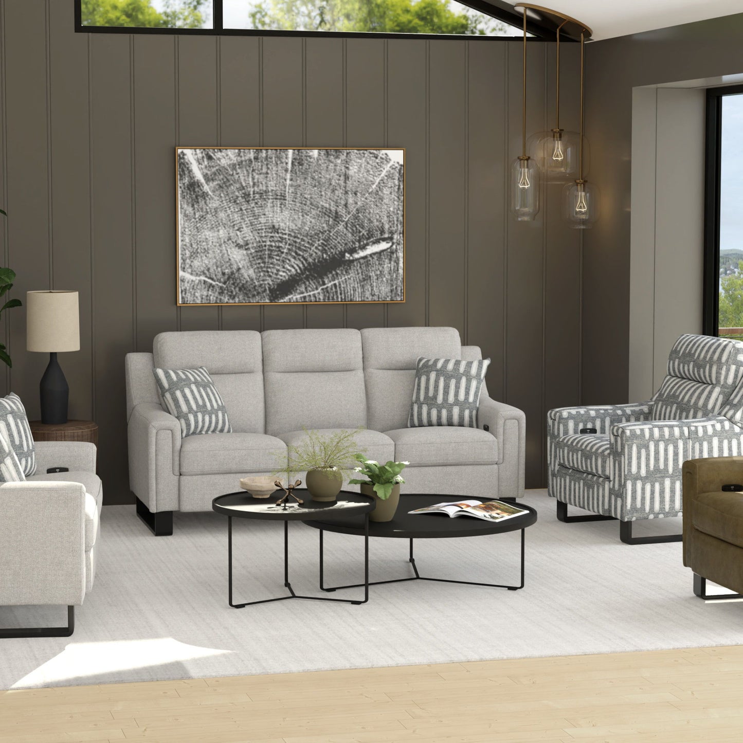 Teagan - Dual Power Loveseat - Oatmeal