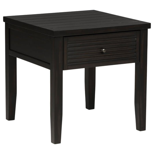 Concord - 1-Drawer Square End Table - Distressed Java