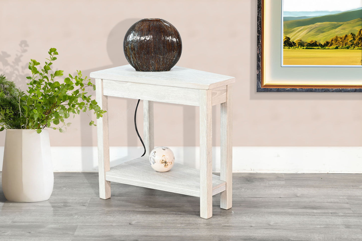 Chair Side Table With Power Strip