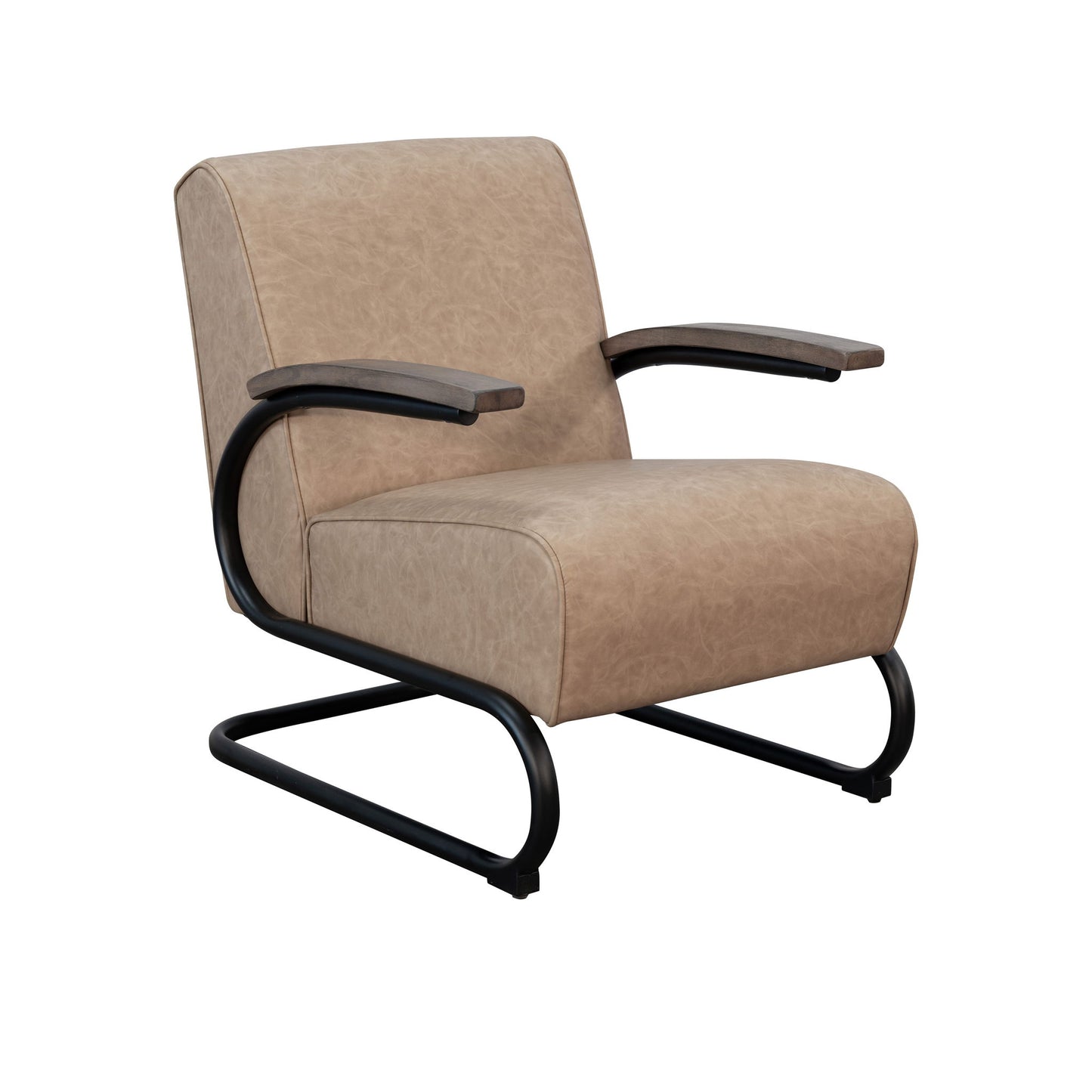 Nash Modern - Industrial Accent Chair With Metal Frame