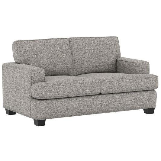Carter - Loveseat With Track Arms And Tapered Block Legs - Speckled Brown
