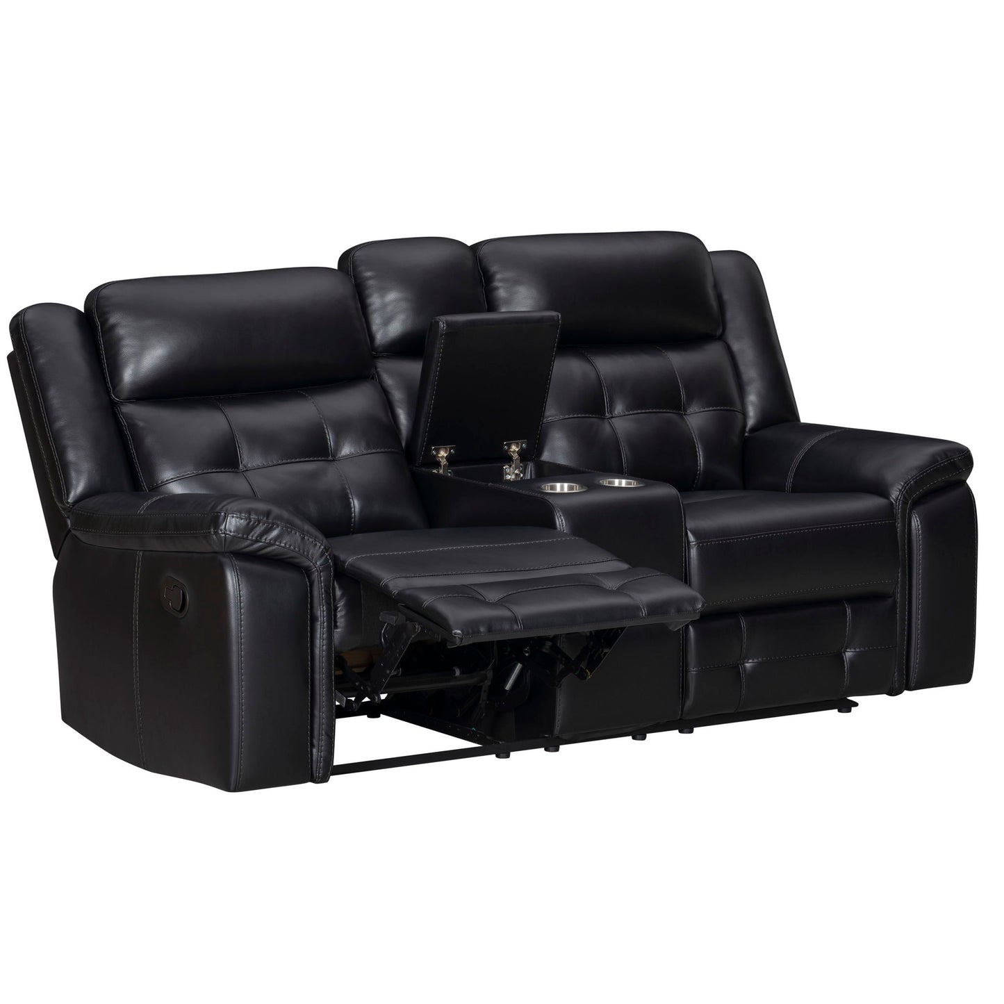 Clayton - Manual Reclining Console Loveseat - Phantom