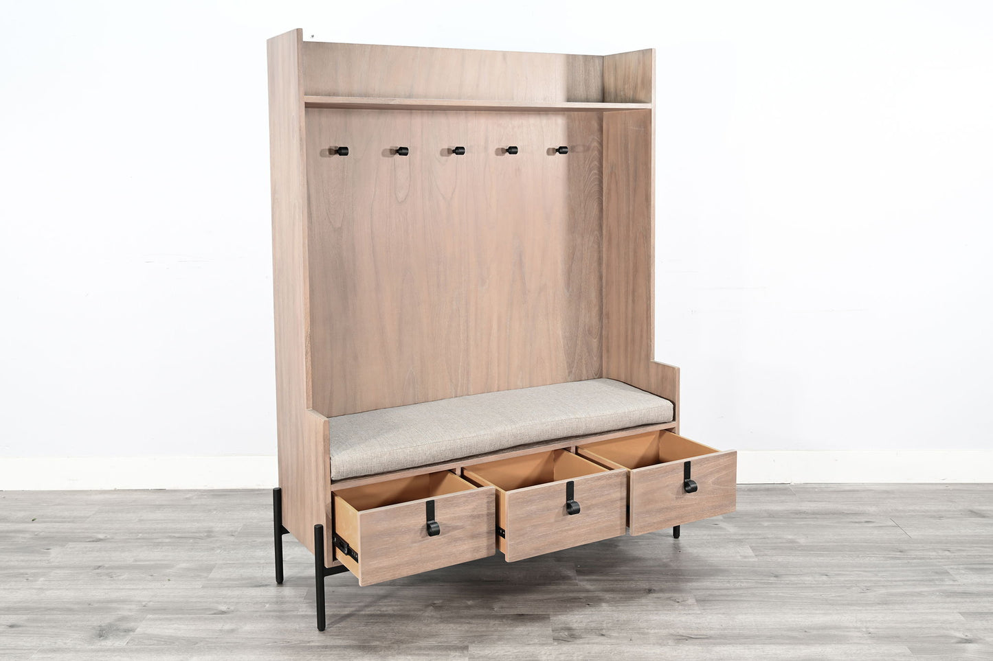 Alyssa Bench Hall Tree - Oak Grove