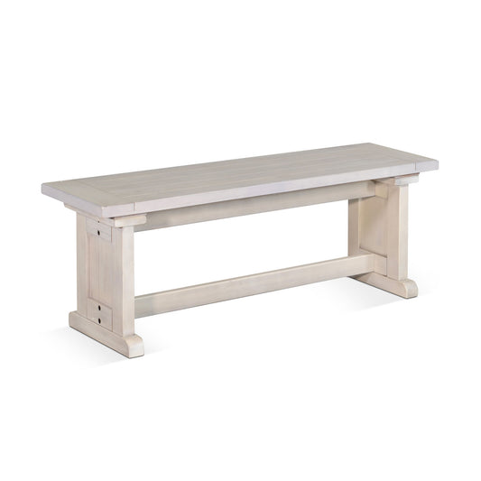 Bayside - Wood Side Bench - Marble White