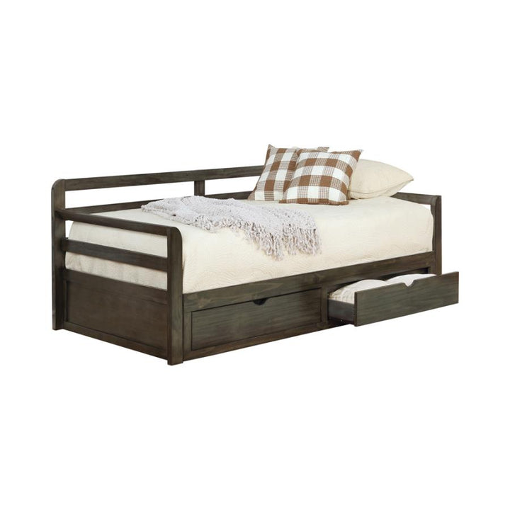 TWIN XL DAYBED W/ EXTENSION TRUNDLE
