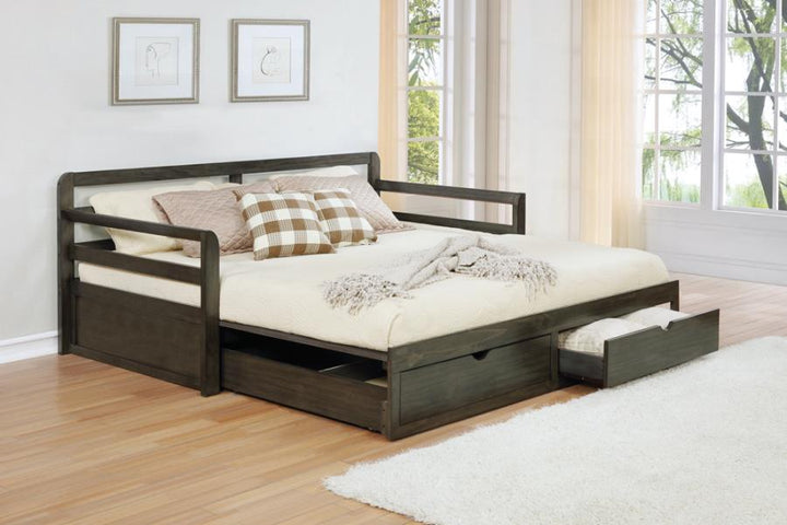 TWIN XL DAYBED W/ EXTENSION TRUNDLE